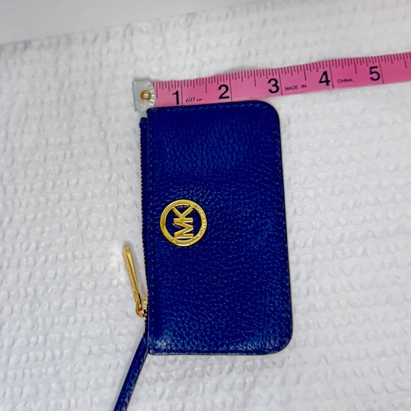 Michael Kors Royal Blue Key Pouch with Gold Logo - Picture 6 of 9